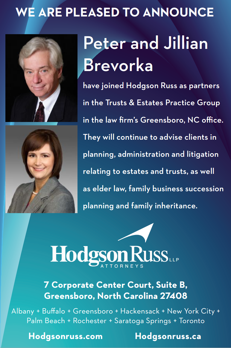 Peter and Jillian Brevorka have joined Hodgson Russ